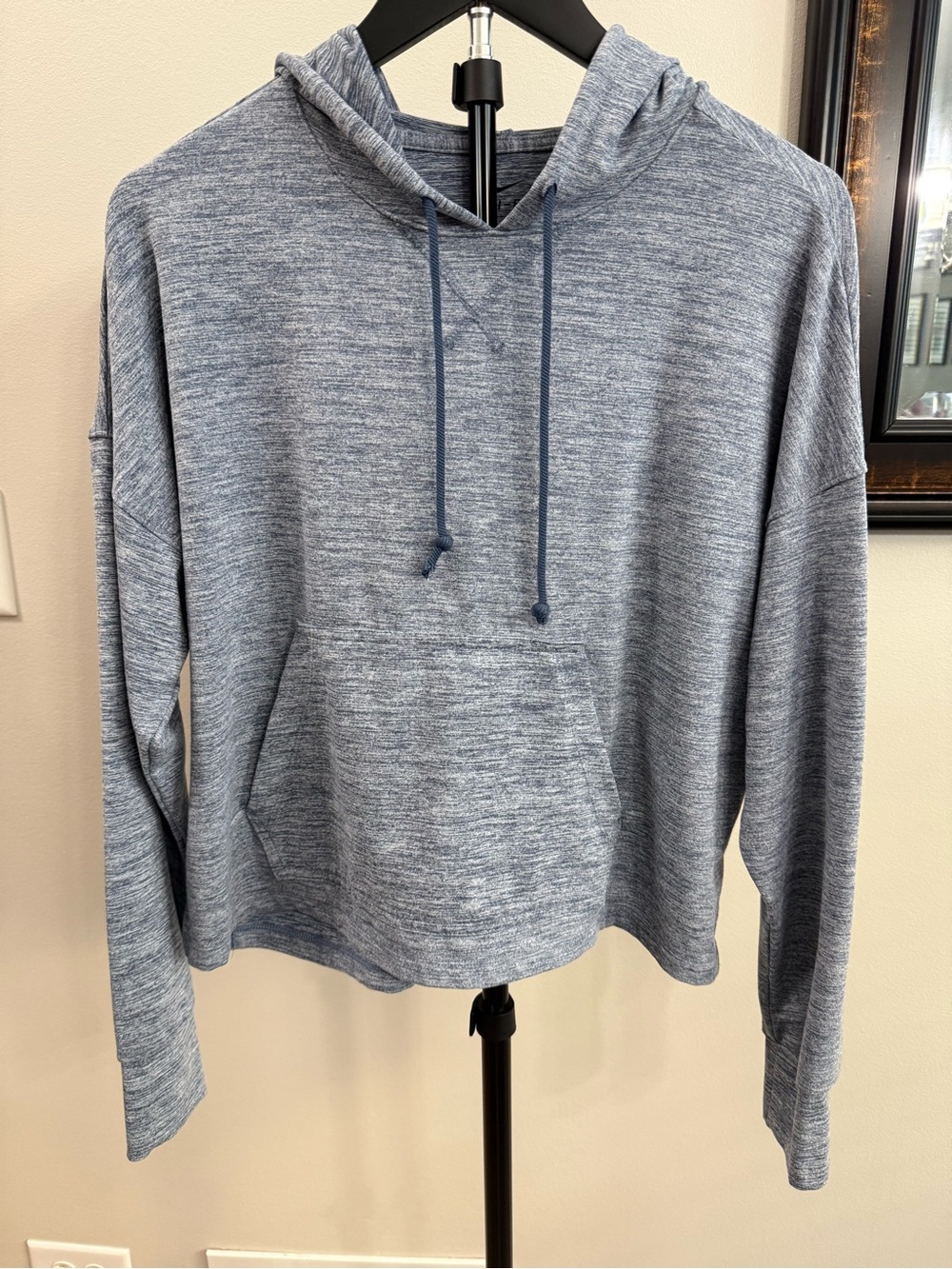 Nike Heathered Light Blue Hooded Pullover Sweatshirt